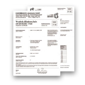 DKD-Zertifikat D.2101 | 1 Temperatur- und 3 Feuchtepunkte